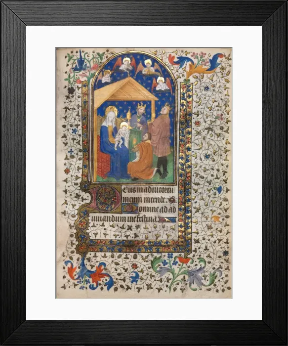 Framed Print : Book of Hours (Use of Paris): Adoration of the Magi, c. 1420. Creator: Boucicaut Master (French Framed Print : Book of Hours (Use of Paris): Adoration of the Magi, c. 1420. Creator: Boucicaut Master (French