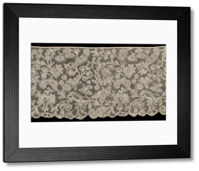 Framed Print : Bobbin Lace Flounce, 18th century. Creator: Unknown Framed Print : Bobbin Lace Flounce, 18th century. Creator: Unknown