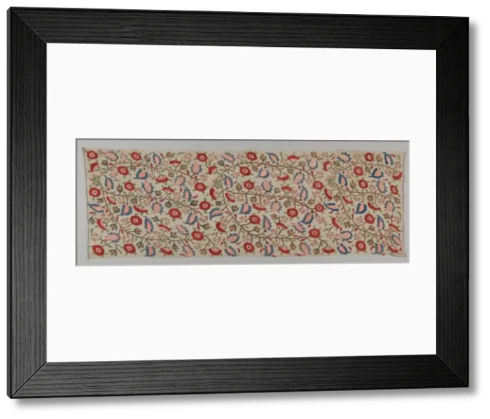 Framed Print : Bolster Cover, 19th century. Creator: Unknown Framed Print : Bolster Cover, 19th century. Creator: Unknown