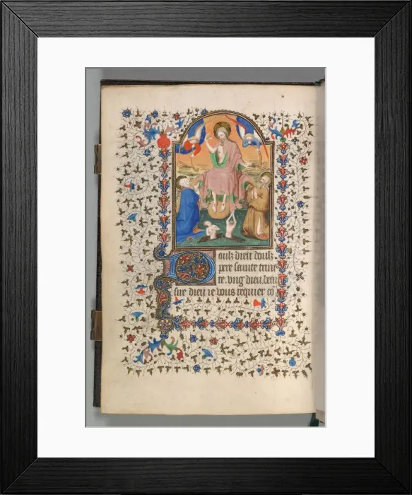 Framed Print : Book of Hours (Use of Paris): Fol. 204v, Last Judgment, c. 1420. Creator: The Bedford Master Framed Print : Book of Hours (Use of Paris): Fol. 204v, Last Judgment, c. 1420. Creator: The Bedford Master