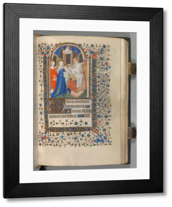 Framed Print : Book of Hours (Use of Paris): Fol. 72r, Presentation at the Temple, c. 1420. Creator Framed Print : Book of Hours (Use of Paris): Fol. 72r, Presentation at the Temple, c. 1420. Creator
