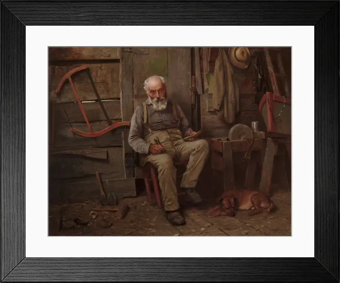 Framed Print : Boat Builder, c. 1904. Creator: John George Brown (American, 1831-1913) Framed Print : Boat Builder, c. 1904. Creator: John George Brown (American, 1831-1913)