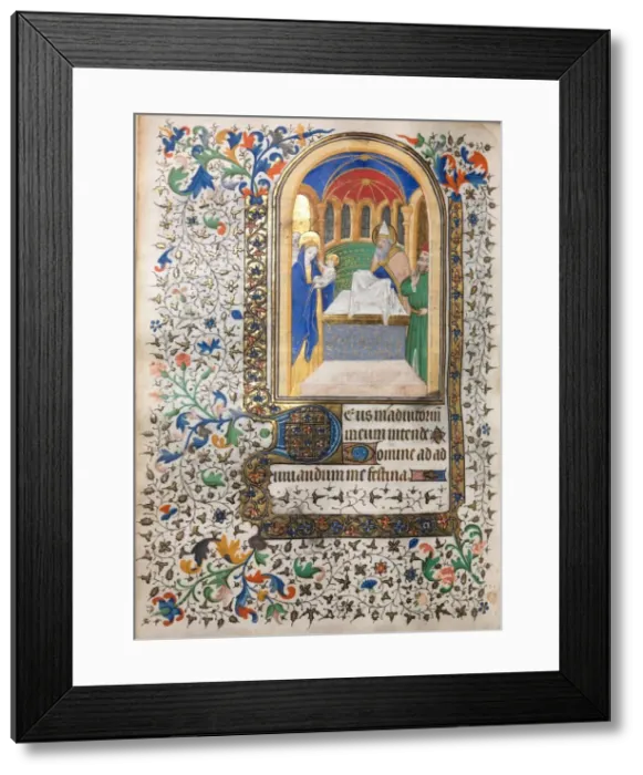 Framed Print : Book of Hours (Use of Paris): Presentation at the Temple, c. 1420. Creator: Boucicaut Master Framed Print : Book of Hours (Use of Paris): Presentation at the Temple, c. 1420. Creator: Boucicaut Master