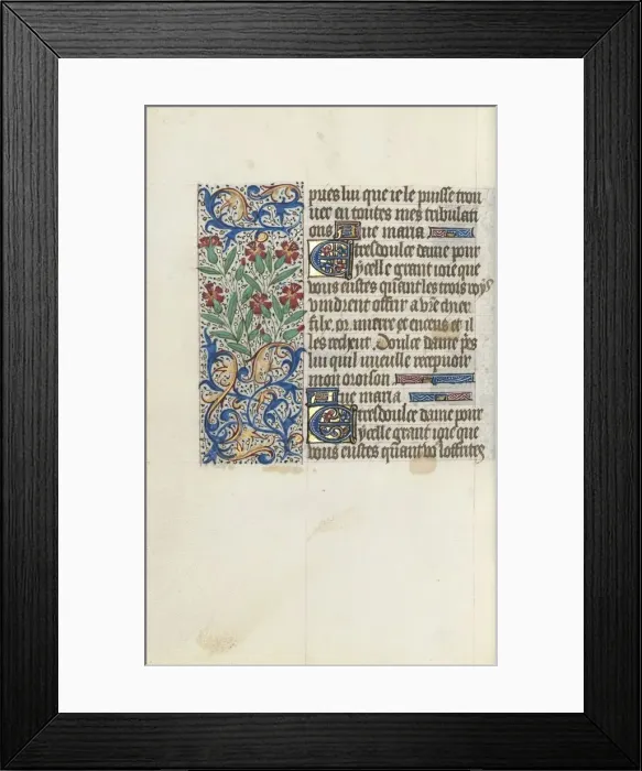Framed Print : Book of Hours (Use of Rouen): fol. 148v, c. 1470. Creator: Master of the Geneva Latini (French Framed Print : Book of Hours (Use of Rouen): fol. 148v, c. 1470. Creator: Master of the Geneva Latini (French