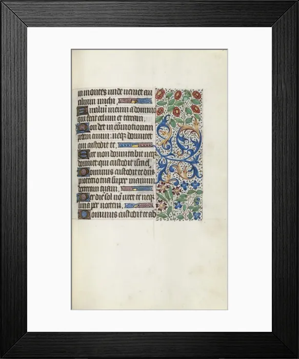 Framed Print : Book of Hours (Use of Rouen): fol. 105r, c. 1470. Creator: Master of the Geneva Latini (French Framed Print : Book of Hours (Use of Rouen): fol. 105r, c. 1470. Creator: Master of the Geneva Latini (French