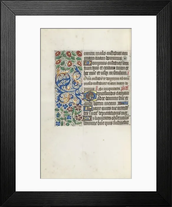 Framed Print : Book of Hours (Use of Rouen): fol. 105v, c. 1470. Creator: Master of the Geneva Latini (French Framed Print : Book of Hours (Use of Rouen): fol. 105v, c. 1470. Creator: Master of the Geneva Latini (French