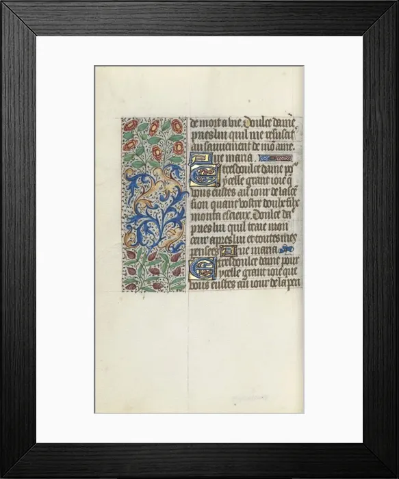 Framed Print : Book of Hours (Use of Rouen): fol. 150v, c. 1470. Creator: Master of the Geneva Latini (French Framed Print : Book of Hours (Use of Rouen): fol. 150v, c. 1470. Creator: Master of the Geneva Latini (French