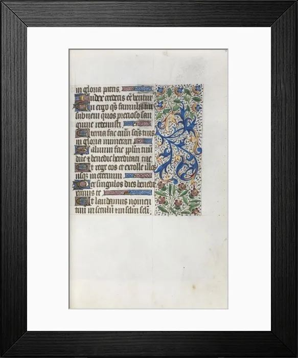 Framed Print : Book of Hours (Use of Rouen): fol. 38v, c. 1470. Creator: Master of the Geneva Latini (French Framed Print : Book of Hours (Use of Rouen): fol. 38v, c. 1470. Creator: Master of the Geneva Latini (French
