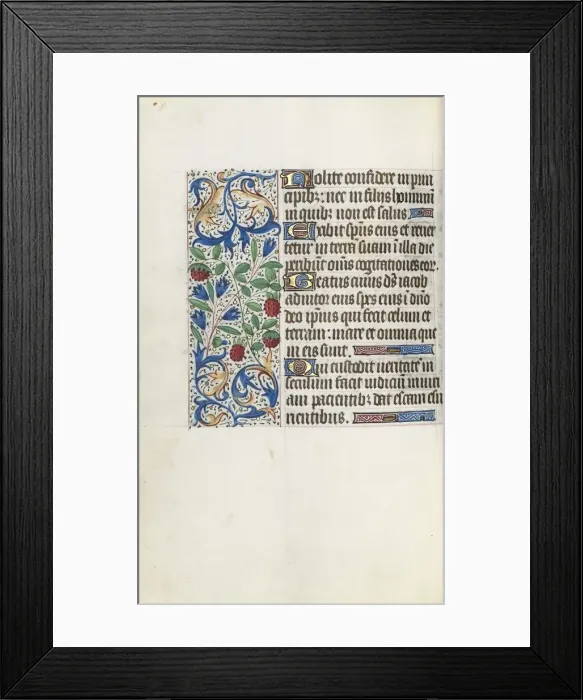 Framed Print : Book of Hours (Use of Rouen): fol. 108v, c. 1470. Creator: Master of the Geneva Latini (French Framed Print : Book of Hours (Use of Rouen): fol. 108v, c. 1470. Creator: Master of the Geneva Latini (French