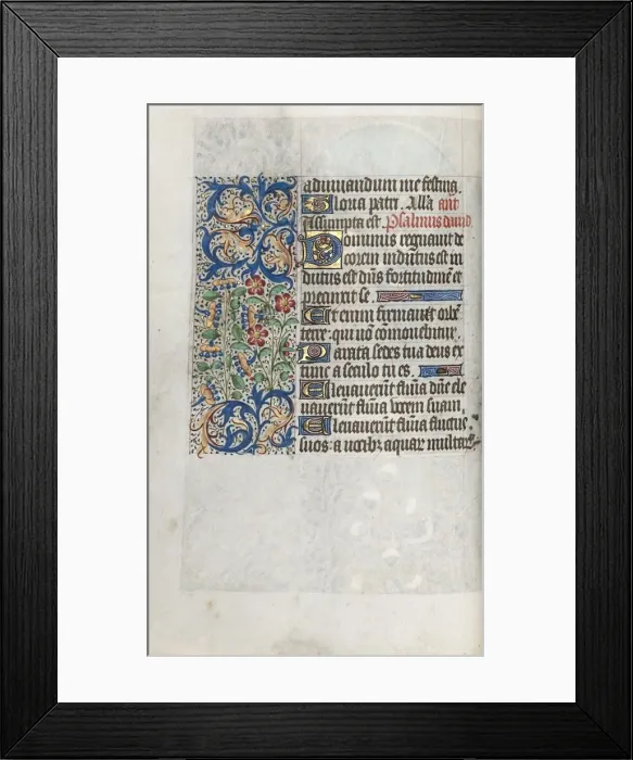 Framed Print : Book of Hours (Use of Rouen): fol. 39b, c. 1470. Creator: Master of the Geneva Latini (French Framed Print : Book of Hours (Use of Rouen): fol. 39b, c. 1470. Creator: Master of the Geneva Latini (French