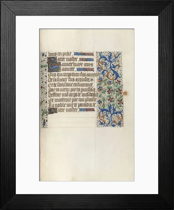 Framed Print : Book of Hours (Use of Rouen): fol. 154r, c. 1470. Creator: Master of the Geneva Latini (French Framed Print : Book of Hours (Use of Rouen): fol. 154r, c. 1470. Creator: Master of the Geneva Latini (French
