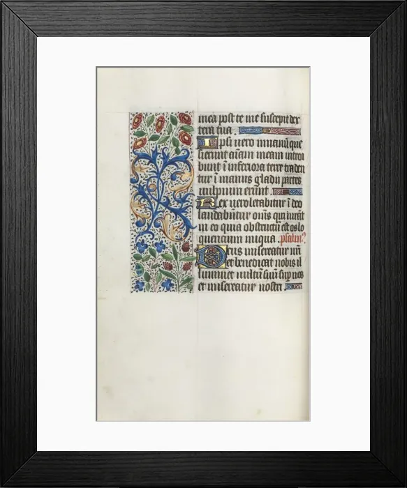 Framed Print : Book of Hours (Use of Rouen): fol. 40v, c. 1470. Creator: Master of the Geneva Latini (French Framed Print : Book of Hours (Use of Rouen): fol. 40v, c. 1470. Creator: Master of the Geneva Latini (French