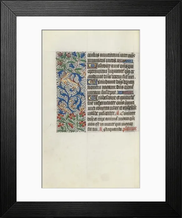 Framed Print : Book of Hours (Use of Rouen): fol. 112v, c. 1470. Creator: Master of the Geneva Latini (French Framed Print : Book of Hours (Use of Rouen): fol. 112v, c. 1470. Creator: Master of the Geneva Latini (French