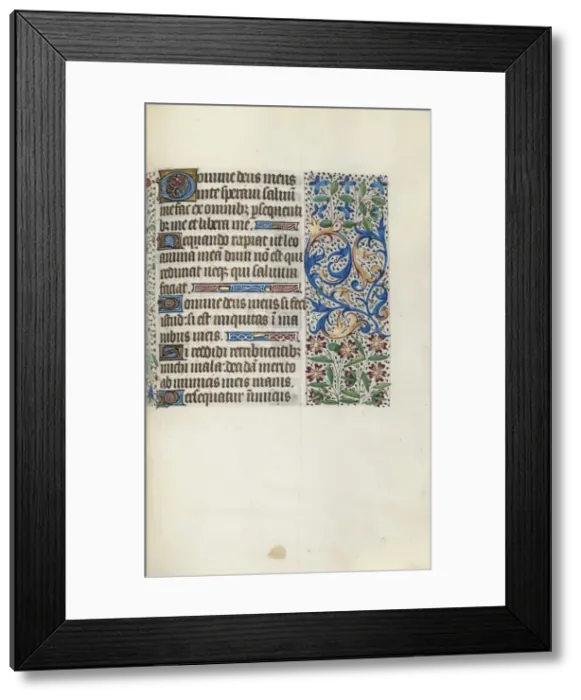 Framed Print : Book of Hours (Use of Rouen): fol. 113r, c. 1470. Creator: Master of the Geneva Latini (French Framed Print : Book of Hours (Use of Rouen): fol. 113r, c. 1470. Creator: Master of the Geneva Latini (French