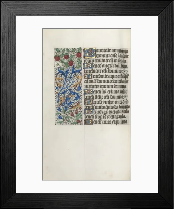Framed Print : Book of Hours (Use of Rouen): fol. 41v, c. 1470. Creator: Master of the Geneva Latini (French Framed Print : Book of Hours (Use of Rouen): fol. 41v, c. 1470. Creator: Master of the Geneva Latini (French