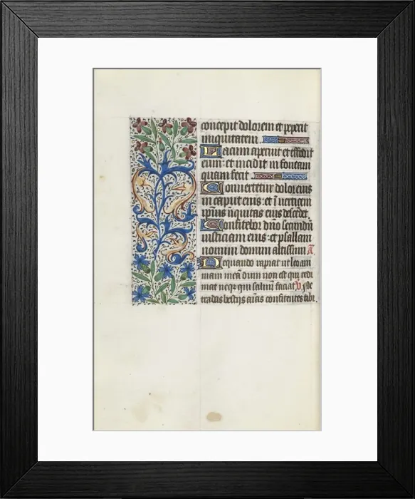 Framed Print : Book of Hours (Use of Rouen): fol. 114v, c. 1470. Creator: Master of the Geneva Latini (French Framed Print : Book of Hours (Use of Rouen): fol. 114v, c. 1470. Creator: Master of the Geneva Latini (French