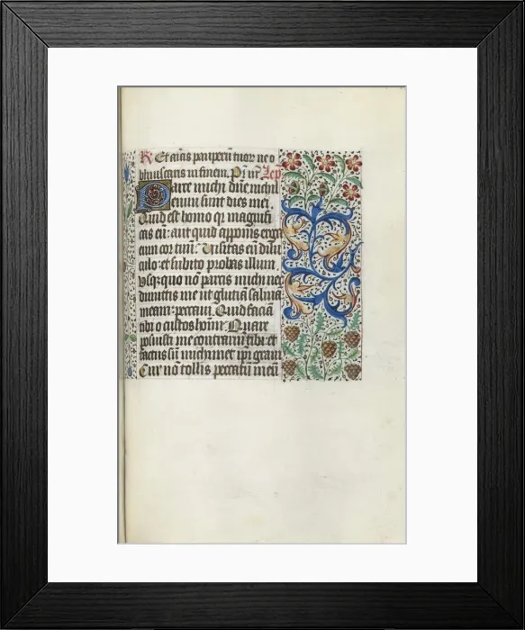 Framed Print : Book of Hours (Use of Rouen): fol. 115r, c. 1470. Creator: Master of the Geneva Latini (French Framed Print : Book of Hours (Use of Rouen): fol. 115r, c. 1470. Creator: Master of the Geneva Latini (French