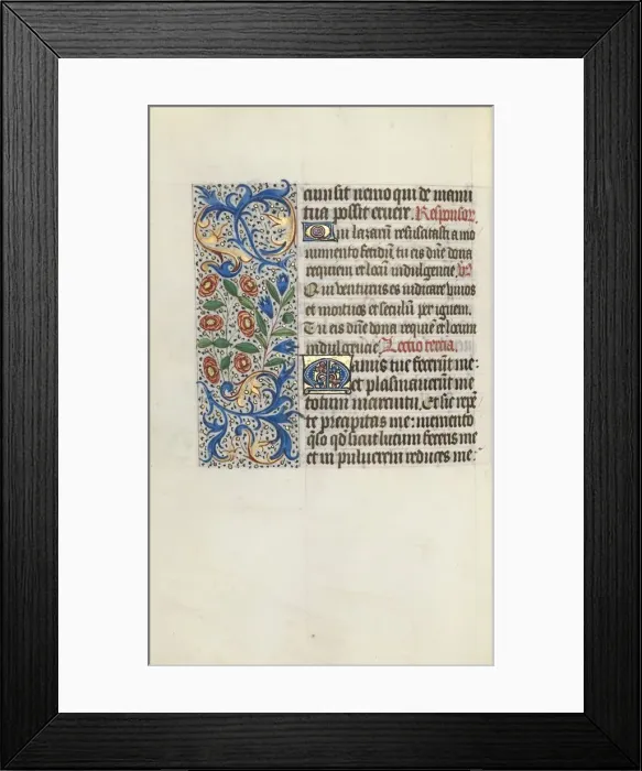 Framed Print : Book of Hours (Use of Rouen): fol. 116v, c. 1470. Creator: Master of the Geneva Latini (French Framed Print : Book of Hours (Use of Rouen): fol. 116v, c. 1470. Creator: Master of the Geneva Latini (French