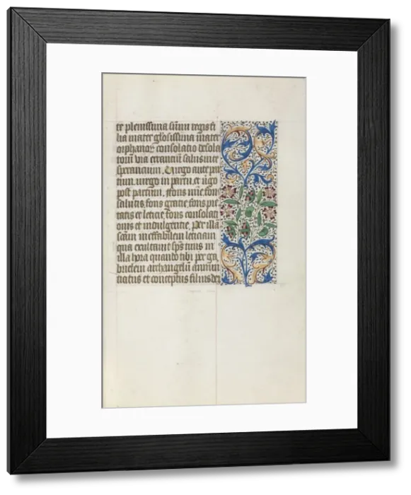 Framed Print : Book of Hours (Use of Rouen): fol. 19r, c. 1470. Creator: Master of the Geneva Latini (French Framed Print : Book of Hours (Use of Rouen): fol. 19r, c. 1470. Creator: Master of the Geneva Latini (French