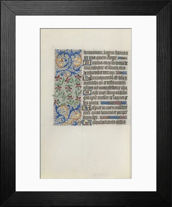 Framed Print : Book of Hours (Use of Rouen): fol. 119v, c. 1470. Creator: Master of the Geneva Latini (French Framed Print : Book of Hours (Use of Rouen): fol. 119v, c. 1470. Creator: Master of the Geneva Latini (French