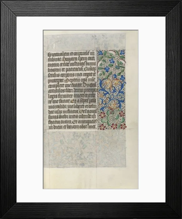 Framed Print : Book of Hours (Use of Rouen): fol. 22r, c. 1470. Creator: Master of the Geneva Latini (French Framed Print : Book of Hours (Use of Rouen): fol. 22r, c. 1470. Creator: Master of the Geneva Latini (French