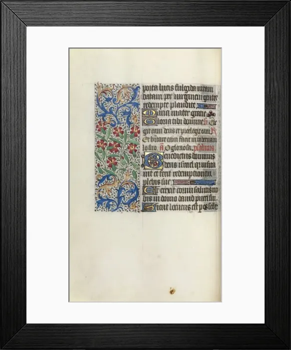 Framed Print : Book of Hours (Use of Rouen): fol. 47v, c. 1470. Creator: Master of the Geneva Latini (French Framed Print : Book of Hours (Use of Rouen): fol. 47v, c. 1470. Creator: Master of the Geneva Latini (French