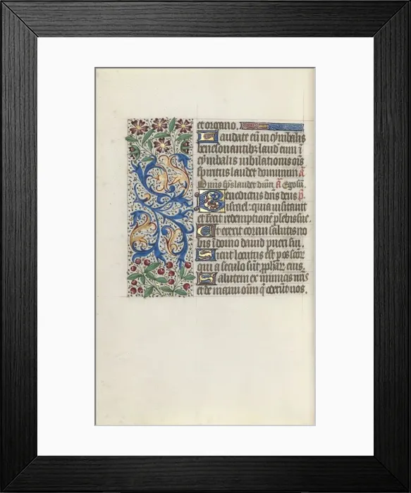 Framed Print : Book of Hours (Use of Rouen): fol. 143v, c. 1470. Creator: Master of the Geneva Latini (French Framed Print : Book of Hours (Use of Rouen): fol. 143v, c. 1470. Creator: Master of the Geneva Latini (French