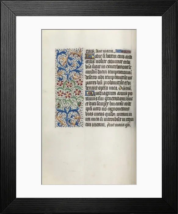 Framed Print : Book of Hours (Use of Rouen): fol. 29v, c. 1470. Creator: Master of the Geneva Latini (French Framed Print : Book of Hours (Use of Rouen): fol. 29v, c. 1470. Creator: Master of the Geneva Latini (French