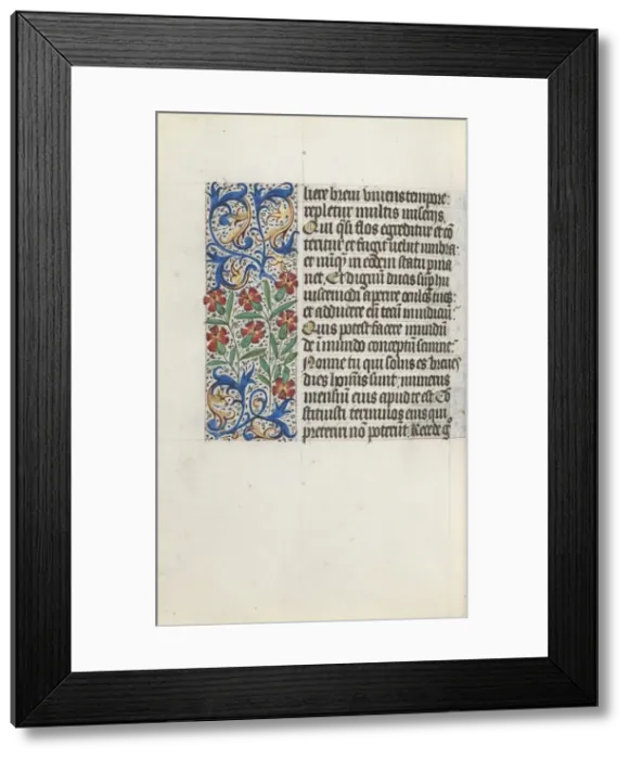 Framed Print : Book of Hours (Use of Rouen): fol. 123v, c. 1470. Creator: Master of the Geneva Latini (French Framed Print : Book of Hours (Use of Rouen): fol. 123v, c. 1470. Creator: Master of the Geneva Latini (French