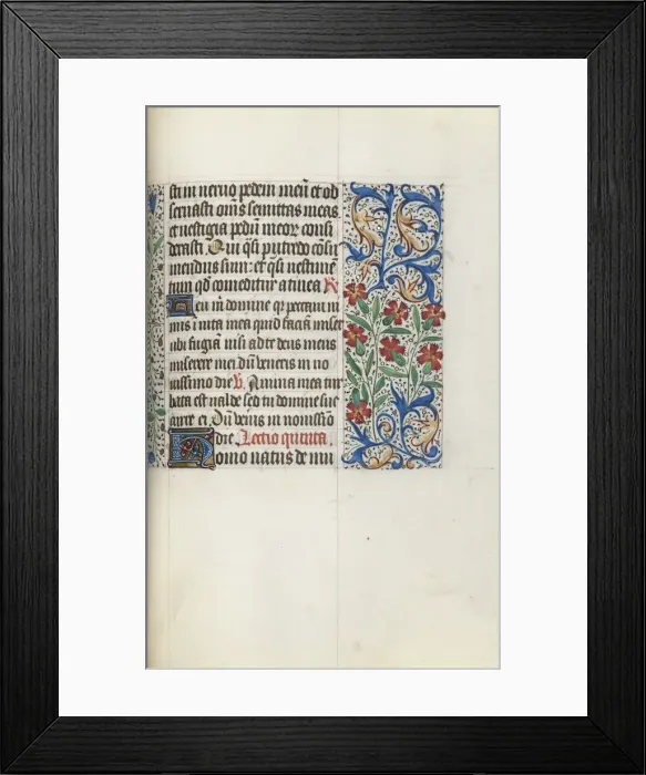 Framed Print : Book of Hours (Use of Rouen): fol. 123r, c. 1470. Creator: Master of the Geneva Latini (French Framed Print : Book of Hours (Use of Rouen): fol. 123r, c. 1470. Creator: Master of the Geneva Latini (French