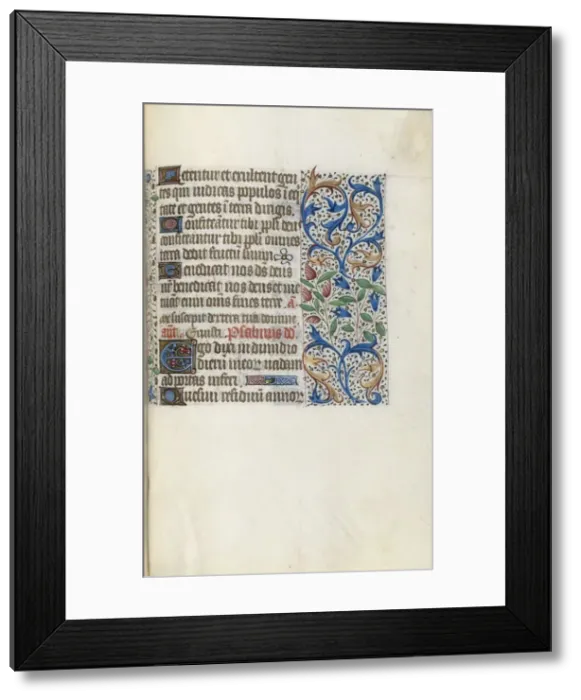 Framed Print : Book of Hours (Use of Rouen): fol. 139r, c. 1470. Creator: Master of the Geneva Latini (French Framed Print : Book of Hours (Use of Rouen): fol. 139r, c. 1470. Creator: Master of the Geneva Latini (French