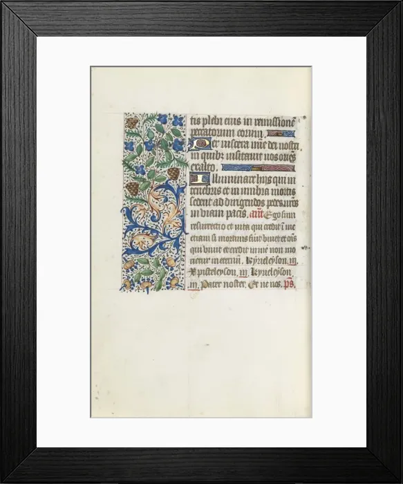 Framed Print : Book of Hours (Use of Rouen): fol. 144v, c. 1470. Creator: Master of the Geneva Latini (French Framed Print : Book of Hours (Use of Rouen): fol. 144v, c. 1470. Creator: Master of the Geneva Latini (French