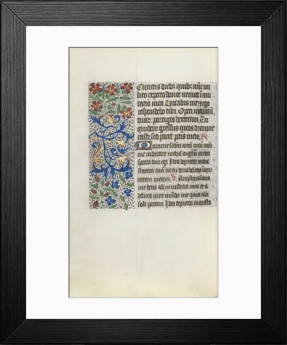 Framed Print : Book of Hours (Use of Rouen): fol. 124v, c. 1470. Creator: Master of the Geneva Latini (French Framed Print : Book of Hours (Use of Rouen): fol. 124v, c. 1470. Creator: Master of the Geneva Latini (French