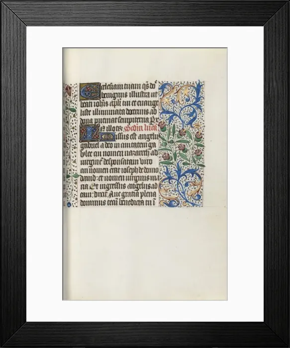 Framed Print : Book of Hours (Use of Rouen): fol. 141r, c. 1470. Creator: Master of the Geneva Latini (French Framed Print : Book of Hours (Use of Rouen): fol. 141r, c. 1470. Creator: Master of the Geneva Latini (French