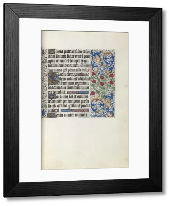 Framed Print : Book of Hours (Use of Rouen): fol. 30r, c. 1470. Creator: Master of the Geneva Latini (French Framed Print : Book of Hours (Use of Rouen): fol. 30r, c. 1470. Creator: Master of the Geneva Latini (French