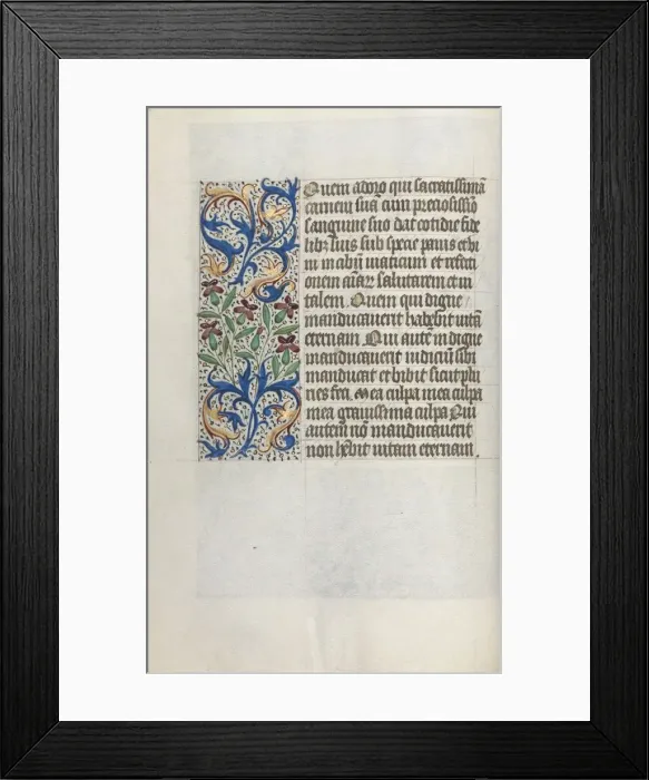 Framed Print : Book of Hours (Use of Rouen): fol. 23v, c. 1470. Creator: Master of the Geneva Latini (French Framed Print : Book of Hours (Use of Rouen): fol. 23v, c. 1470. Creator: Master of the Geneva Latini (French