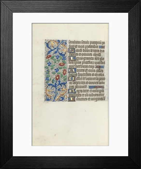 Framed Print : Book of Hours (Use of Rouen): fol. 141v, c. 1470. Creator: Master of the Geneva Latini (French Framed Print : Book of Hours (Use of Rouen): fol. 141v, c. 1470. Creator: Master of the Geneva Latini (French