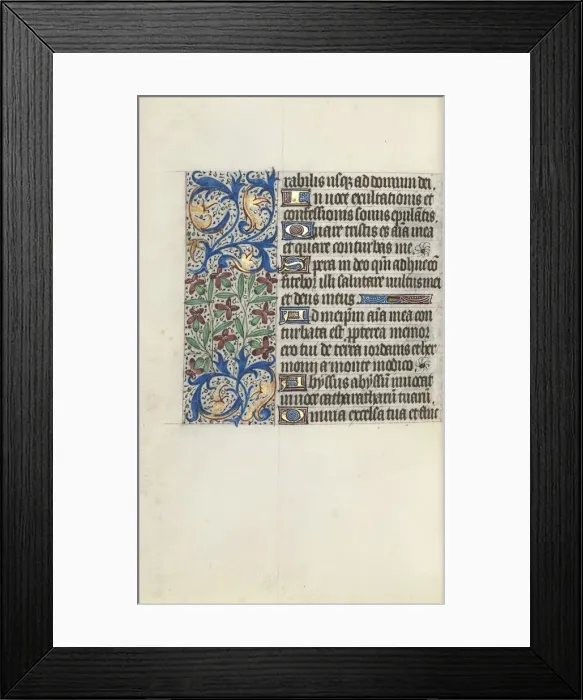 Framed Print : Book of Hours (Use of Rouen): fol. 129v, c. 1470. Creator: Master of the Geneva Latini (French Framed Print : Book of Hours (Use of Rouen): fol. 129v, c. 1470. Creator: Master of the Geneva Latini (French