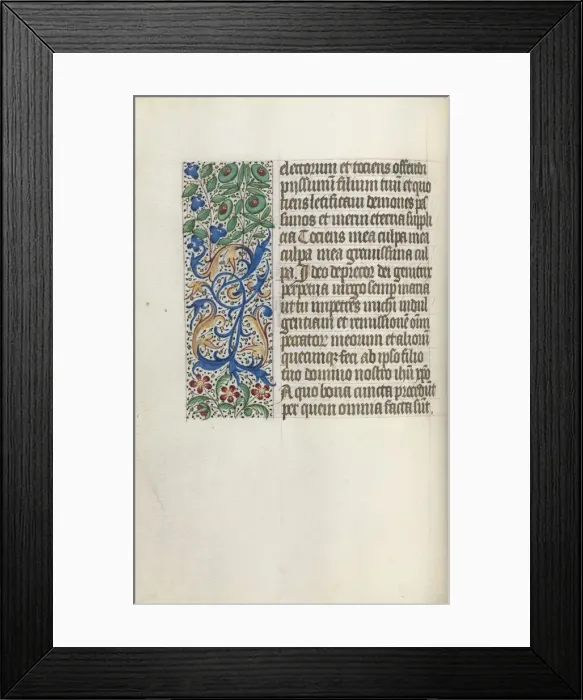 Framed Print : Book of Hours (Use of Rouen): fol. 25v, c. 1470. Creator: Master of the Geneva Latini (French Framed Print : Book of Hours (Use of Rouen): fol. 25v, c. 1470. Creator: Master of the Geneva Latini (French