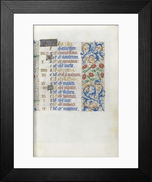 Framed Print : Book of Hours (Use of Rouen): fol. 12r, c. 1470. Creator: Master of the Geneva Latini (French Framed Print : Book of Hours (Use of Rouen): fol. 12r, c. 1470. Creator: Master of the Geneva Latini (French