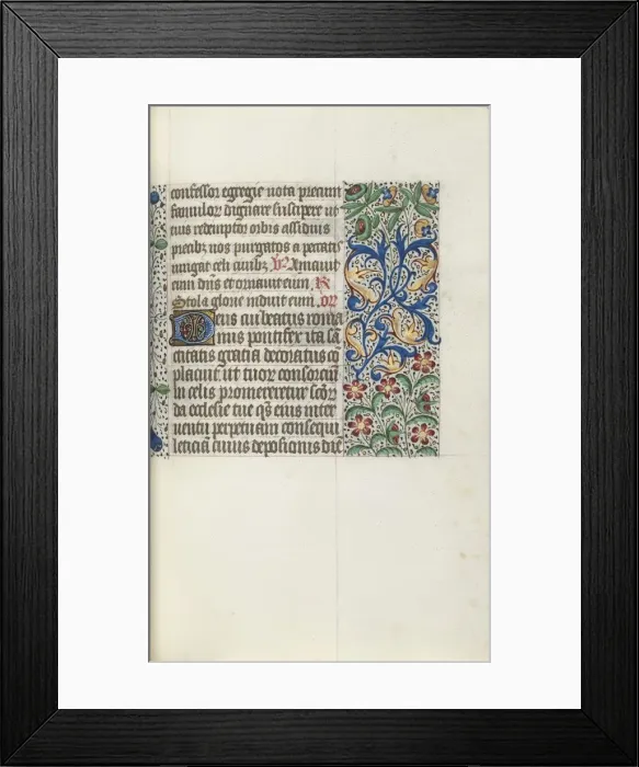 Framed Print : Book of Hours (Use of Rouen): fol. 53r, c. 1470. Creator: Master of the Geneva Latini (French Framed Print : Book of Hours (Use of Rouen): fol. 53r, c. 1470. Creator: Master of the Geneva Latini (French