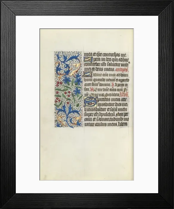 Framed Print : Book of Hours (Use of Rouen): fol. 130v, c. 1470. Creator: Master of the Geneva Latini (French Framed Print : Book of Hours (Use of Rouen): fol. 130v, c. 1470. Creator: Master of the Geneva Latini (French