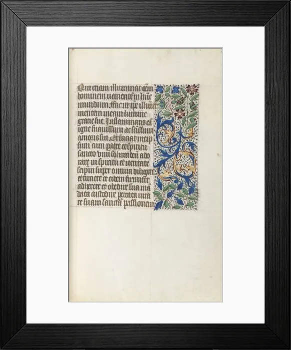 Framed Print : Book of Hours (Use of Rouen): fol. 26r, c. 1470. Creator: Master of the Geneva Latini (French Framed Print : Book of Hours (Use of Rouen): fol. 26r, c. 1470. Creator: Master of the Geneva Latini (French
