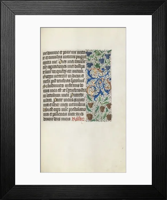 Framed Print : Book of Hours (Use of Rouen): fol. 131r, c. 1470. Creator: Master of the Geneva Latini (French Framed Print : Book of Hours (Use of Rouen): fol. 131r, c. 1470. Creator: Master of the Geneva Latini (French