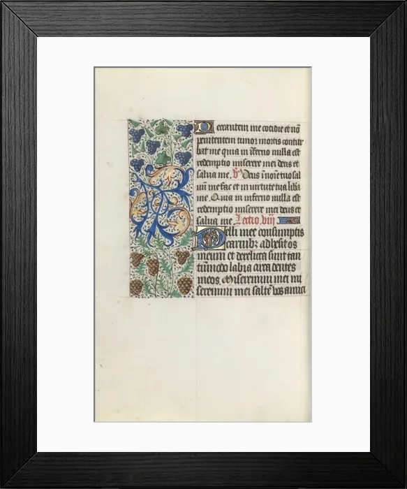 Framed Print : Book of Hours (Use of Rouen): fol. 131v, c. 1470. Creator: Master of the Geneva Latini (French Framed Print : Book of Hours (Use of Rouen): fol. 131v, c. 1470. Creator: Master of the Geneva Latini (French