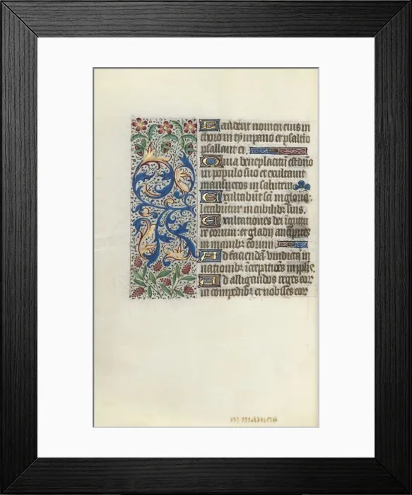 Framed Print : Book of Hours (Use of Rouen): fol. 142v, c. 1470. Creator: Master of the Geneva Latini (French Framed Print : Book of Hours (Use of Rouen): fol. 142v, c. 1470. Creator: Master of the Geneva Latini (French