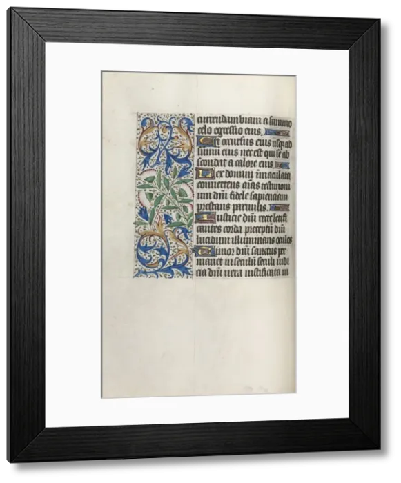 Framed Print : Book of Hours (Use of Rouen): fol. 32v, c. 1470. Creator: Master of the Geneva Latini (French Framed Print : Book of Hours (Use of Rouen): fol. 32v, c. 1470. Creator: Master of the Geneva Latini (French