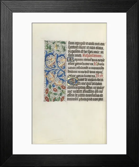 Framed Print : Book of Hours (Use of Rouen): fol. 132v, c. 1470. Creator: Master of the Geneva Latini (French Framed Print : Book of Hours (Use of Rouen): fol. 132v, c. 1470. Creator: Master of the Geneva Latini (French