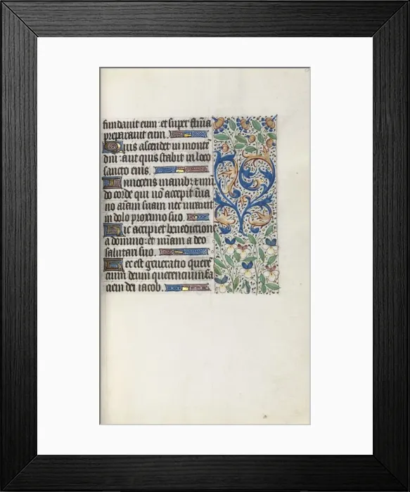 Framed Print : Book of Hours (Use of Rouen): fol. 34r, c. 1470. Creator: Master of the Geneva Latini (French Framed Print : Book of Hours (Use of Rouen): fol. 34r, c. 1470. Creator: Master of the Geneva Latini (French