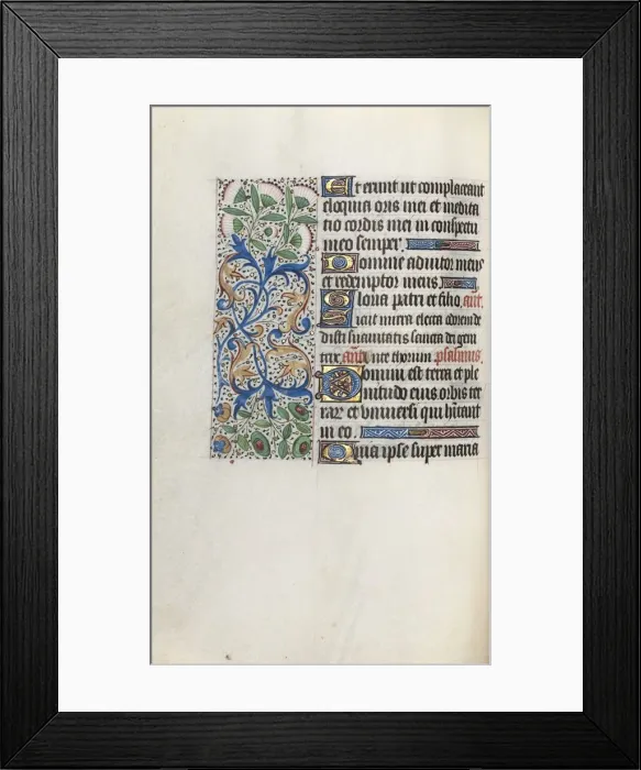Framed Print : Book of Hours (Use of Rouen): fol. 33v, c. 1470. Creator: Master of the Geneva Latini (French Framed Print : Book of Hours (Use of Rouen): fol. 33v, c. 1470. Creator: Master of the Geneva Latini (French